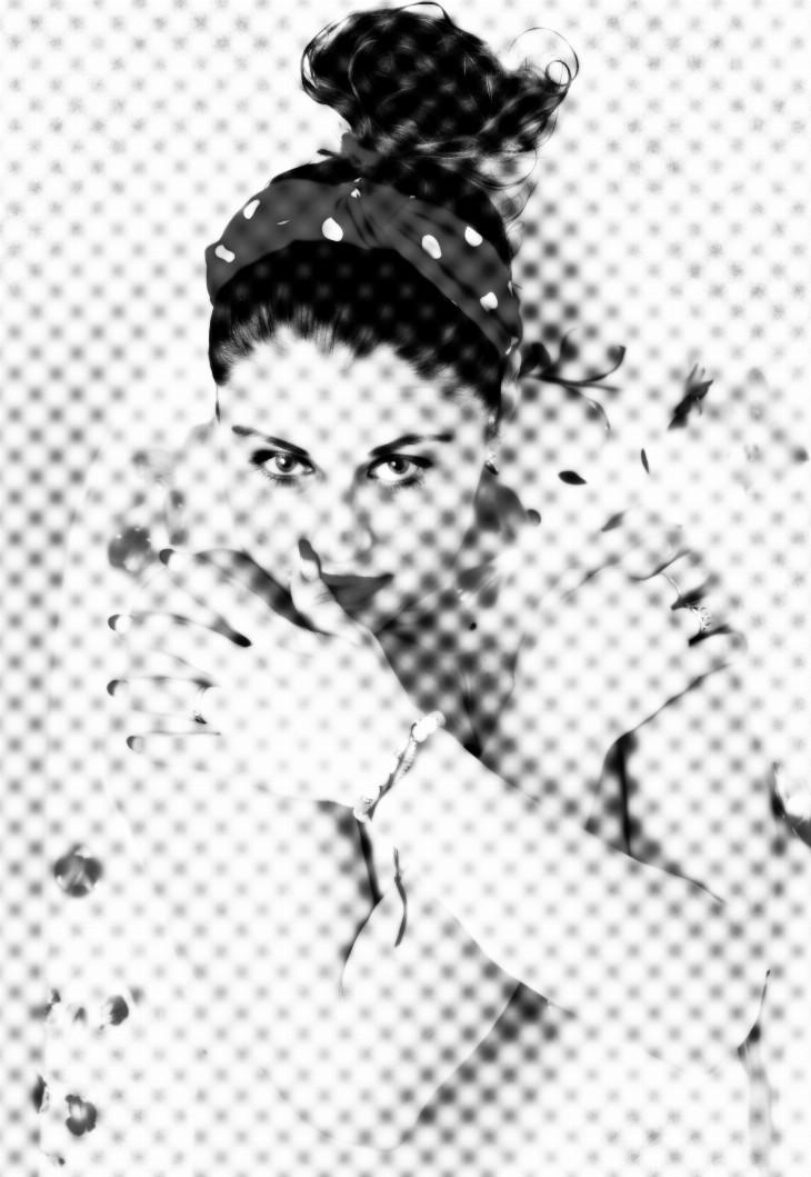Halftone dots …